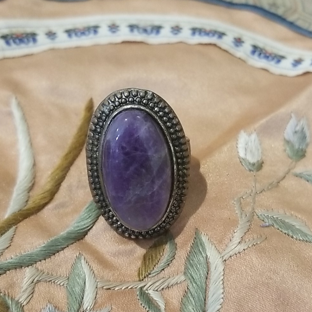 Purple stone ring